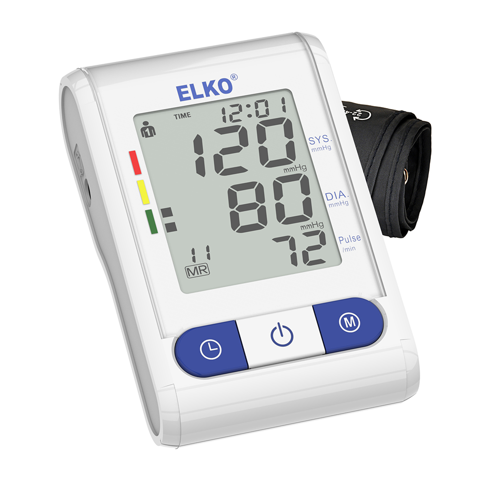 ELKO EL-510 FDA Approved Upper Arm Fully Automatic Digital BP Machine Blood  Pressure Monitor with Smart Inflation Technology (White/Blue) – ELKO INDIA